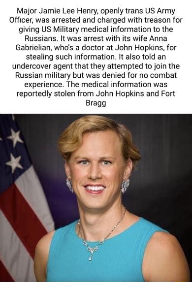 Major Jamie Lee Henry Openly Trans Us Army Officer Was Arrested And Charged With Treason For