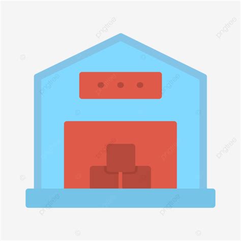 Warehouse Flat Icon Vector Boxes Merchandise Shipping Png And Vector