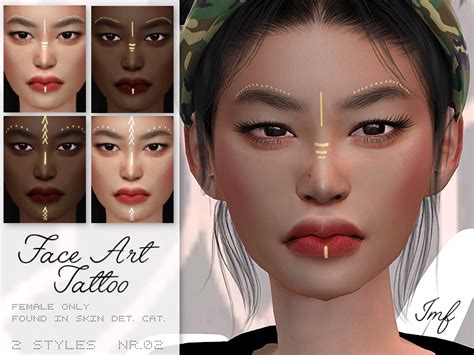 The Sims Resource Imf Face Art Tattoo N02