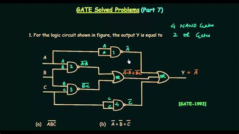 Gate Solved Problems 1993 Logic Gates Digital Electronics Youtube