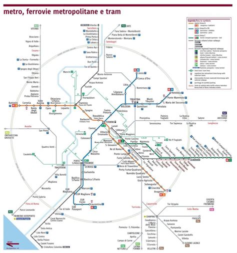 Roma Metropolitana Mappa Di Roma Stazione Ferroviaria E Metropolitana
