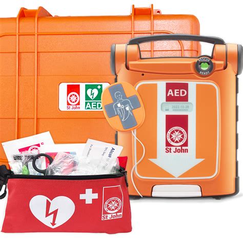 1 St John Defibrillator With Hard Case G5 Icpr Fully Automatic Saver
