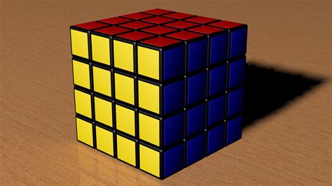 4x4 Rubiks Cube 3d Model By Knight1341