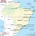 Brazil Beaches Map | Map of Brazilian Beaches