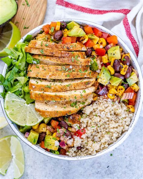 Taco Chicken Quinoa Bowl Healthy Fitness Meals