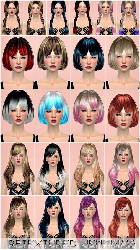 Jenni Sims Skysims Butterflysims Hairstyles Retextured Sims Hairs Sims Hair Hair Styles