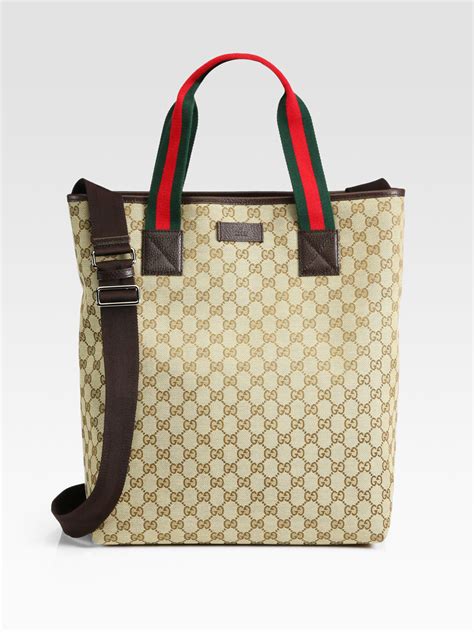 Gucci Tote Bag In Beige Chocolate Natural For Men Lyst