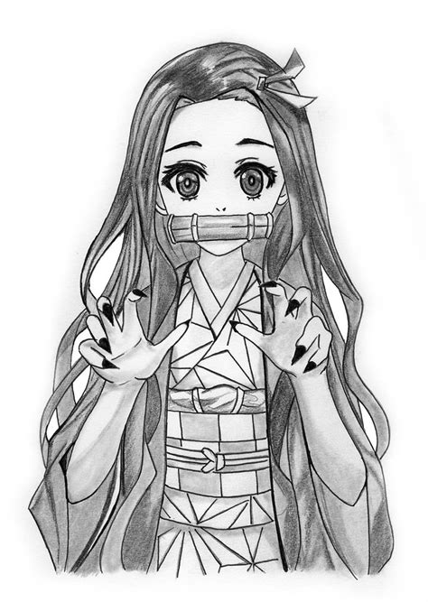 The Best 13 Anime Demon Slayer Cute Nezuko Drawing Easy Aboutmissgraphic