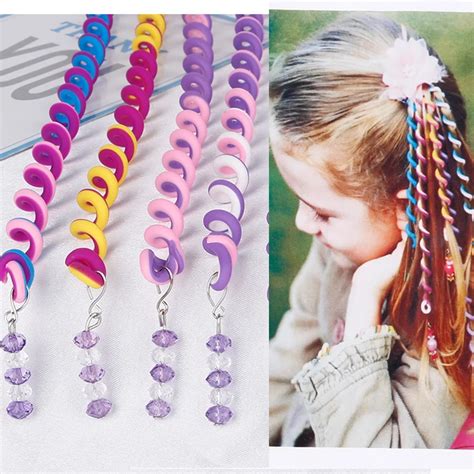 6pcslot Rainbow Color Headband Cute Girls Hair Band Crystal Long
