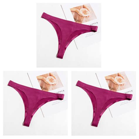 3 Stück Sexy Frauen Seamless Bikini Thong Gstring Tback Unterhose