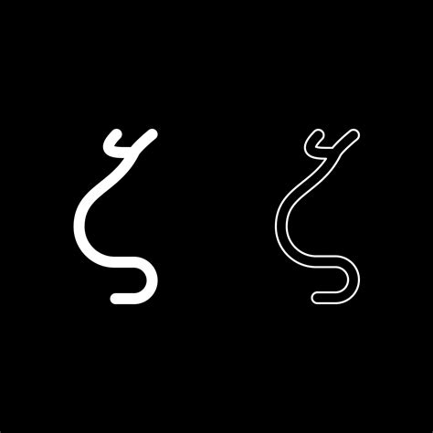 Zeta Greek Symbol Small Letter Lowercase Font Icon Outline Set White