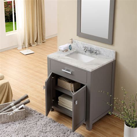 Inch Gray Finish Single Sink Bathroom Vanity