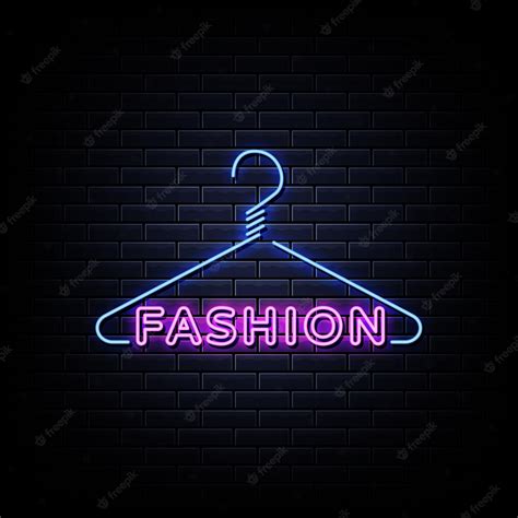 Premium Vector Fashion Neon Sign Fashion Neon Logo