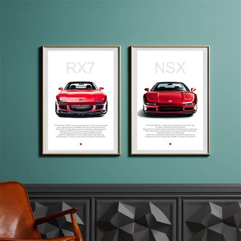 Honda Nsx Poster Print Jdm Sports Car Luxury Wall Art T For Nsx Na1