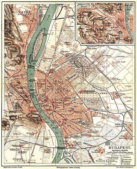 By following the maps you be able to locate the major sights and experiences. Budapest, 1888 | Budapest, Vintage world maps, World