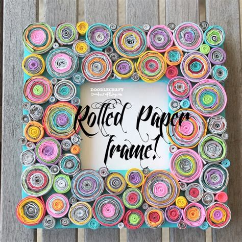 Upcycled Rolled Paper Frame Diy Craft