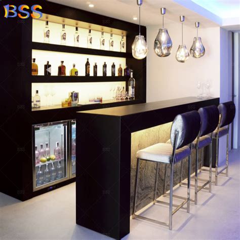 Simple Home Bar Counter Design With 3 Bar Stools China Simple Home