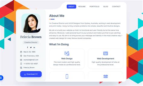 Resume Html Template Free 25 Professional Html Css Resume Templates