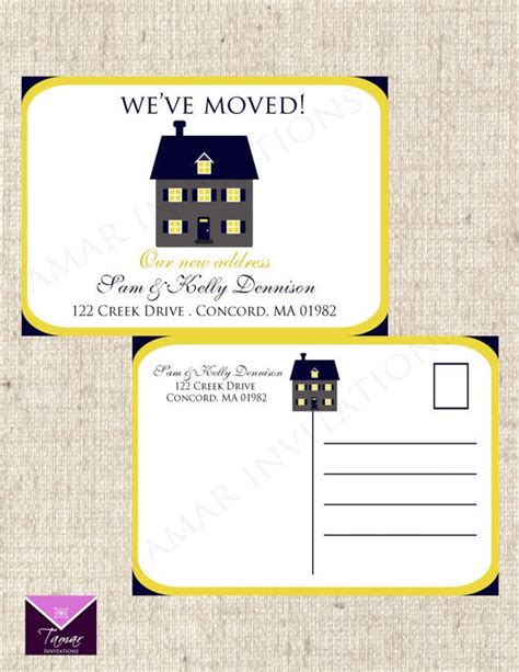 Printable We Have Moved Change Of Address Postcards Free Address