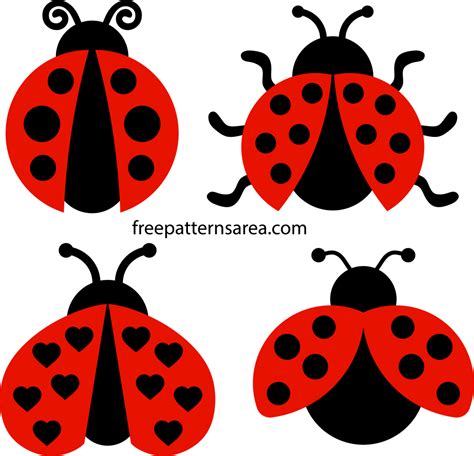 Printable Ladybug Clipart Vectors Free Svg Files Ladybug Art