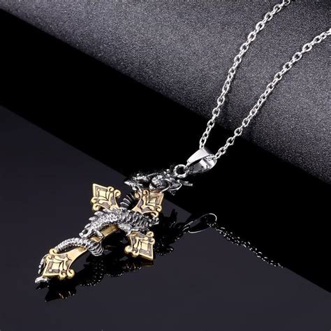 Dragon Cross Necklace Fanduco