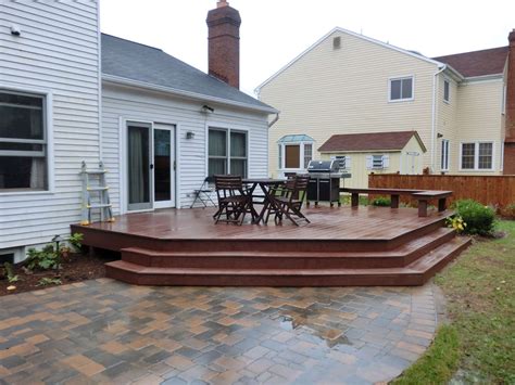 Exceptional Deck With Paver Patio