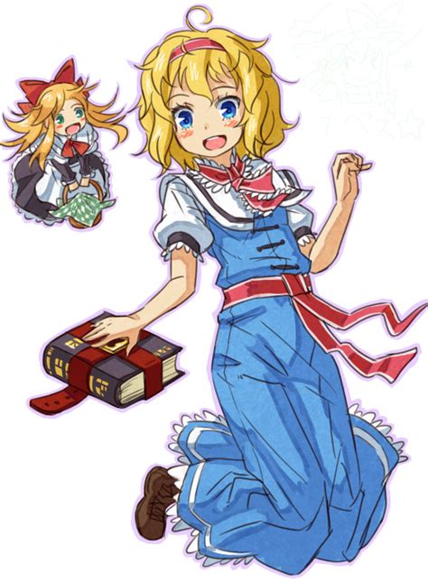 The Big Imageboard Tbib D Alice Margatroid Basket Blonde Hair Blue Eyes Book Hairband