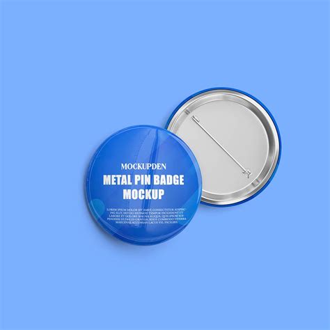 Free Metal Pin Badge Mockup Psd