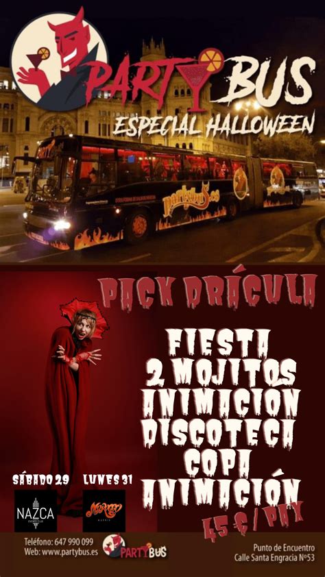 partybus especial halloween pack drácula el bus turístico de madrid