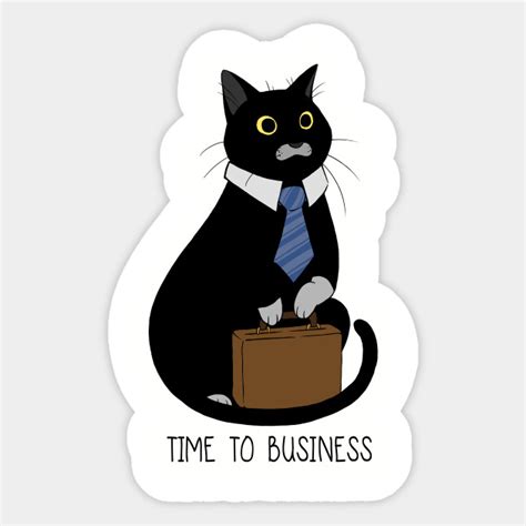 Business Cat Business Cat Sticker Teepublic