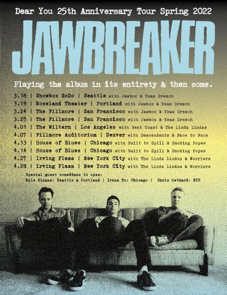 Jawbreakers Dear You 25th Anniversary Tour See The Dates Consequence