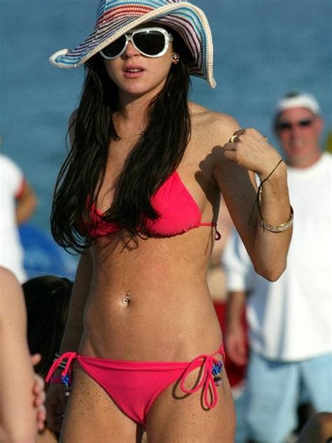 Freckled Celebrity Lindsay Lohan In Skimpy Bikini Porn Pictures Xxx