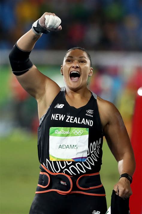 Valerie Adams Celebrates After Her Throw In Rio 2016 New Zealand