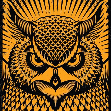 Premium Vector Owl Head Vector