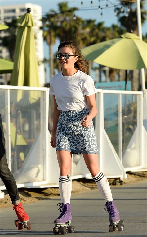 Maisie Williams In Mini Skirt Roller Skating 18 Gotceleb