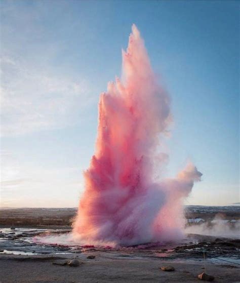 Sunday Inspiration — Pink Geyser In Iceland By Artist Marco Evaristti