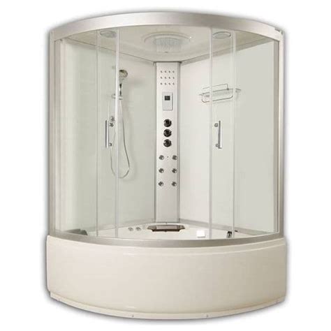 Lisna Waters Lwst White Corner Steam Shower Whirlpool And Airspa Bath
