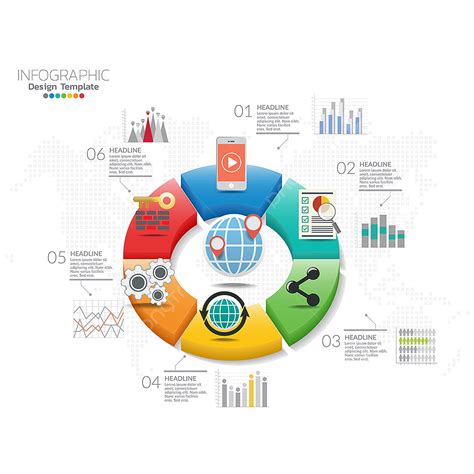 Graph Pie Charts Vector Design Images Infographic Template With Pie