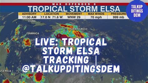 Best Live Tropical Storm Elsa Trackings Talkupditingsdem Youtube