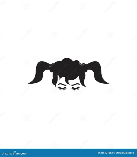 Ponytail Hair Girl Stock Vector Illustration Of Long 218124352