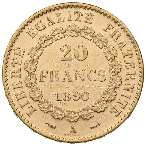 Buy 1890 Gold Twenty French Franc Coin From Bullionbypost From 51070