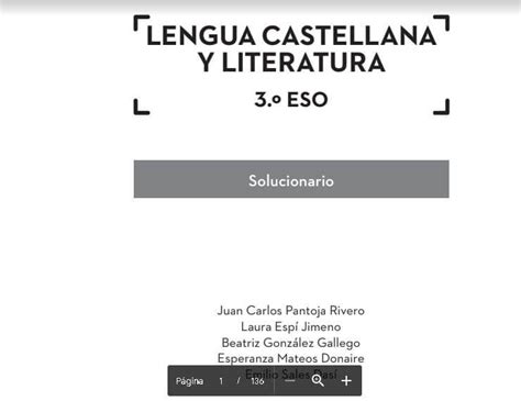 Solucionario Lengua Y Literatura 3 Eso SM Savia PDF 2022