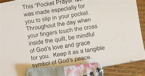 Pocket Prayer Quilt Poem Printable Pe