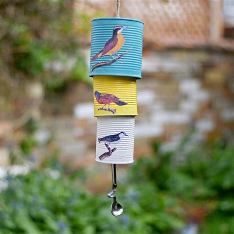 How To Make A Decoupage Tin Can Wind Chime - Picture Box Blue