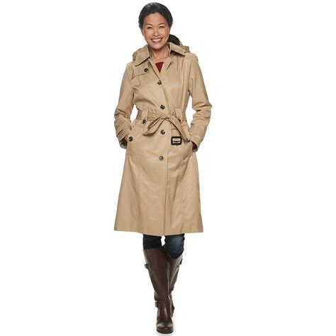 Women S Tower By London Fog Single Breasted Trench Coat In Single Breasted Trench Coat
