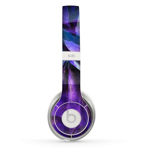 The Grunge Dark Blue Painted Overlay Skin For The Beats By Dre Solo 2