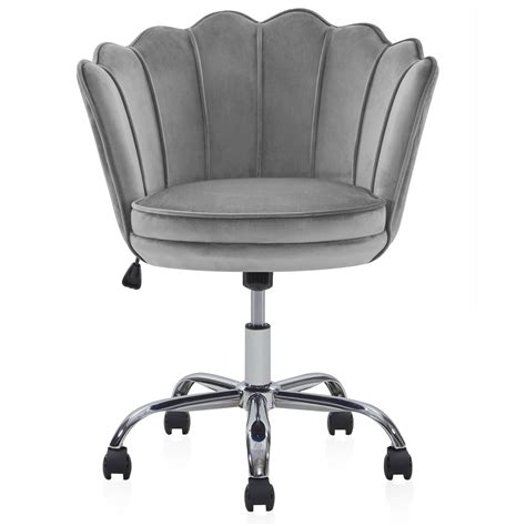 Luna Seashell Velvet Office Chair 121 2 