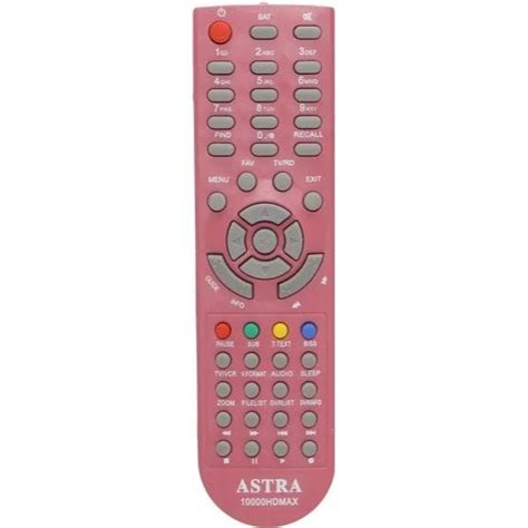 Remote Control For Astra 10000 Hd Receiver Pink B368