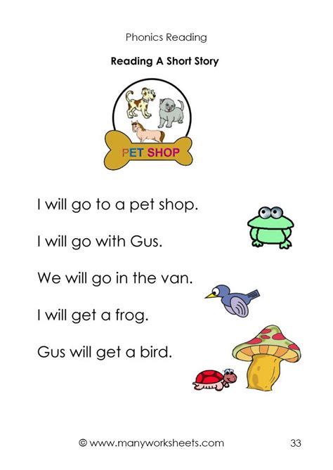 They were very good friends.… Kindergarten Reading Worksheets - Short Story #6