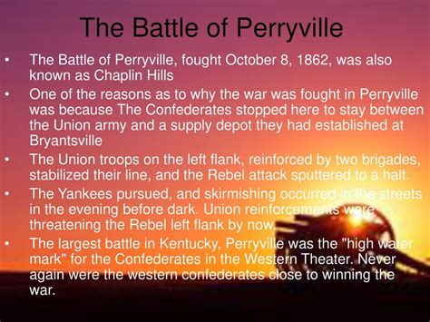 the battle of perryville ppt download